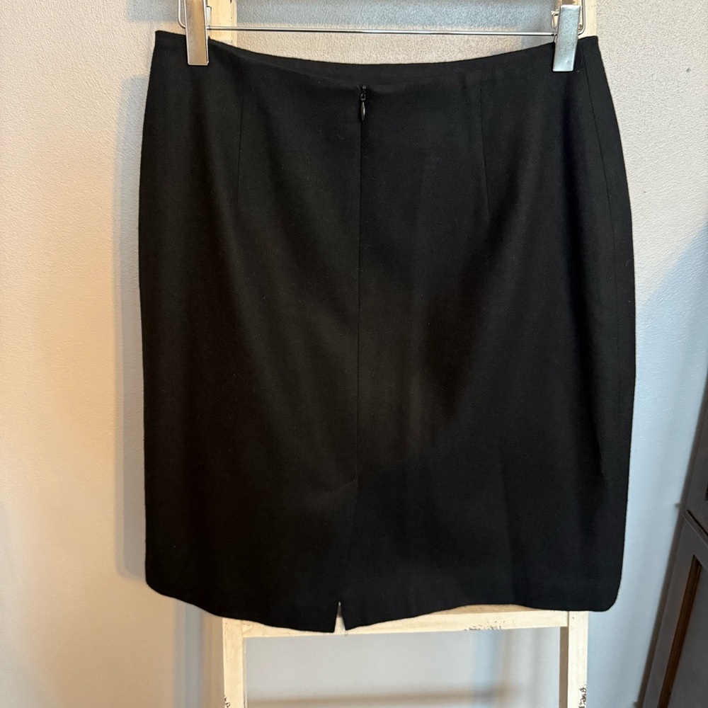 Vintage KGR Black Women's Mini Skirt 100% Pure Wool Size 10 - Picture 2 of 6